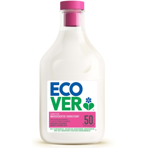 6x Ecover Wasverzachter Appelbloesem&Amandel 50 Wasbeurten 1,5 liter