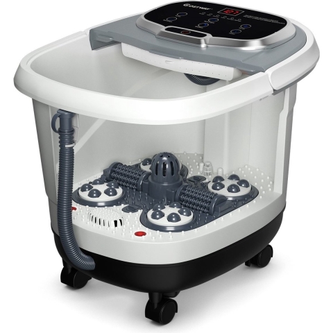 Coast Massage Voetenbad - Elektrisch Voetbad Met Bubbelfunctie - 6 Massagerollen - 37,5 x 46 x 38,5 - Wit