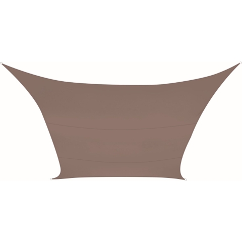 Perel Schaduwdoek, waterafstotend, 4 x 3 m, 160 g/m², polyester, rechthoek, taupe