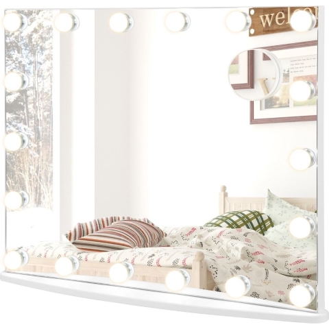 Coast Spiegel met Verlichting en Kleine Cosmeticaspiegel - 65 x 14 x 52 cm