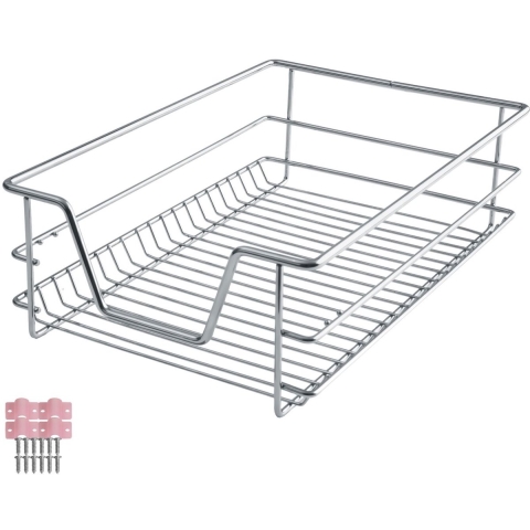 Uitschuifbaar Telescopisch keukenrek - voor o.a. keukenkast - 40 cm breed - 402015