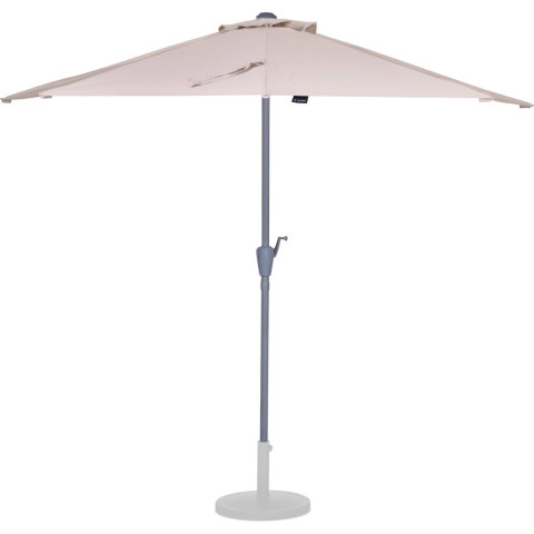 VONROC Premium Parasol Magione – Duurzame balkon parasol - Halfrond 270x135cm – UV werend doek - Beige – Incl. beschermhoes