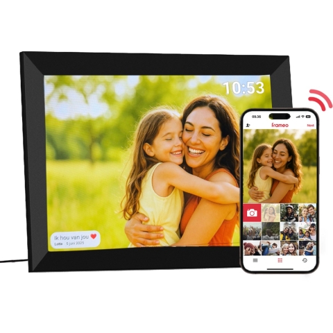UMBRION Digitale Fotolijst - Frameo - 10.1 inch - 32 GB - Digitale Fotolijst met Wifi - Digitaal Fotolijstje - Frameo Digitale Fotolijst - Digitale Fotokader - Digitale Fotolijsten