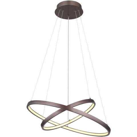 Globo Ralph Hanglamp 42W LED – Bruin/Wit – 2 Lichtpunten – 120 cm