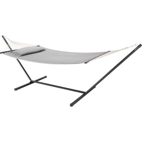 Juskys Hangmat Cata - Lichtgrijs - Incl. Onderstel & Kussen