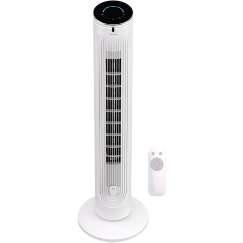 Auronic Torenventilator - Vloerventilator - Luchtkoeler - Ventilator Staand - 105 CM - 5 Snelheden - Met Afstandsbediening - Stille Ventilator - Fan - 45 dB - Wit