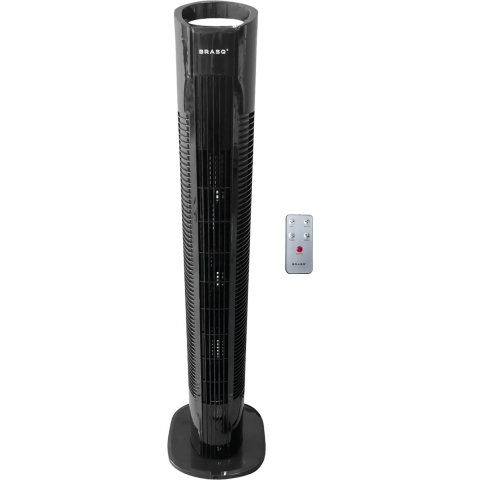 BRASQ Torenventilator F500 – 80 cm Hoog – Zwart – Stil – Met Afstandsbediening – Timer & Slaapmodus – Staande Ventilator – 50W – Voor Slaapkamer & Kantoor