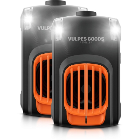 Vulpes Goods® Verjager - Marterverjager - Steenmarter Verjager - Marterbestrijder - Binnen & Buiten - Automatische Frequenties & flitslichten - USB & Auto accu - Marters, Muizen & Ratten - PRO V2 - 2 stuks