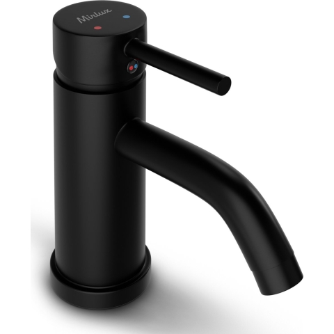 Mirlux Wastafel Kraan Zwart - Was tafel Mengkraan Badkamer - Wastafelkraan - Fonteinkraan / WC Kraan - Kraantje - Koudwaterkraan & Warmwaterkraan - Toiletkraan Koud & Warm Water