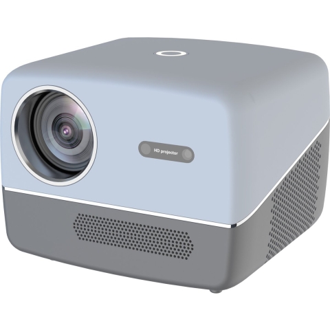 Fuegobird A6 Beamer - 1080P Full HD - Smart Home Projector - Ondersteuning 4K - Android TV 9.0 - 450 ANSI - Streamen met IOS & Android - Autofocus en 4D keystone - 2GB RAM+32GB ROM - WiFi6 - 2.4G/5G WiFi - BT5.0 - Netflix/Prime Video/Youtube - Grijs