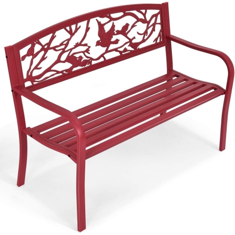 Coast Tuinbank – Metalen Parkbank met Rugleuning – 123 x 59 cm – Decoratief