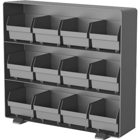 BRASQ Thee Organizer Zwart TB200 - Theedoos 12 vaks - keukenorganizer - Theedoos - Theezakjeshouder - Ruimtebesparend Opbergsysteem