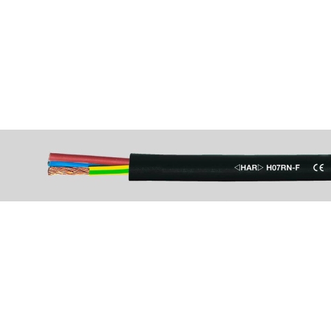 Helukabel 37045 Rubberkabel H07RN-F 4 G 1,50 mm² Zwart 100 m