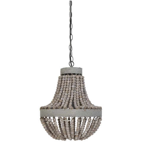 Light & Living Hanglamp Luna - Grijs - Ø35,5 cm - Landelijk – Eetkamer • Woonkamer • Slaapkamer