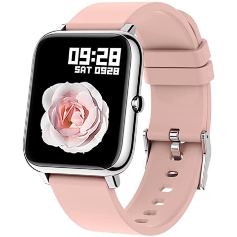 MAOO AMPLIFY Smartwatch - Incl. screenprotector – Hartslag, bloeddruk, bloedsaturatie, slaap, afstand – Stappenteller – Smartwatch dames – Horloge – Kerstcadeau - Roze
