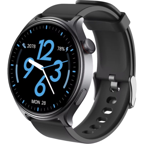 Maoo GTR Serie 2 Smartwatch Heren - Stainless Steel en TPU bandje - Stappenteller - Hartslagmeter - Slaapmonitor - Multisport - Geschikt voor Android en iOS - Zwart