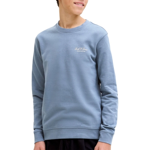 Jack & Jones Sweatshirt - JjearChive - Grafisch - Blue Mirage - Jack & Jones - 8 jaar (128) - Sweatshirt