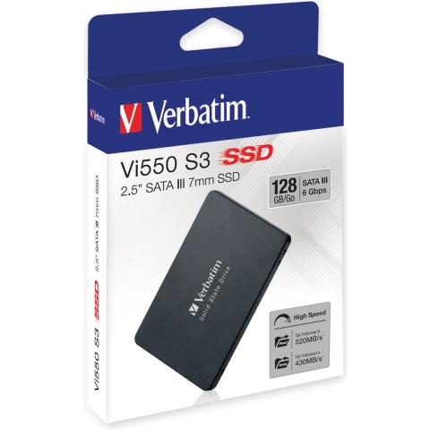 Verbatim VI550 S3 128 GB SSD harde schijf (2.5 inch) SATA 6 Gb/s Retail 49350