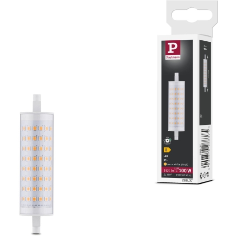 Paulmann 28837 LED-lamp Energielabel E (A - G) R7s 12 W Warmwit (Ø x h) 28 mm x 118 mm 1 stuk(s)
