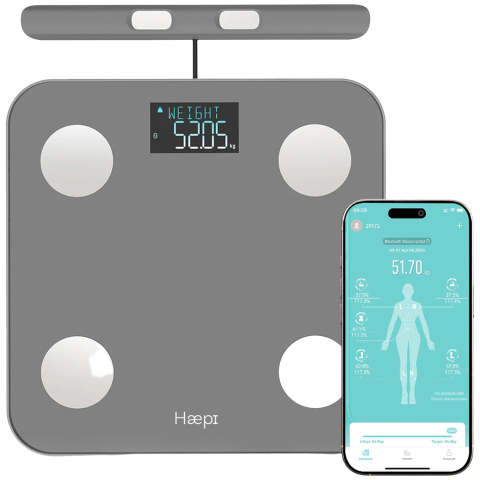 Haepi Anna Slimme Personenweegschaal Grijs