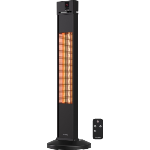 Auronic Terrasverwarmer - Infrarood Verwarming - Staand - 20m2 - Elektrisch - 2000W - Afstandsbediening - 3 Standen - Zwart