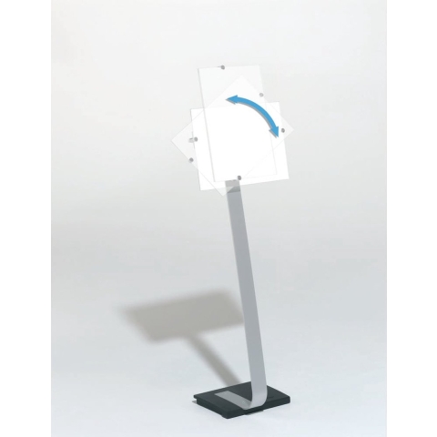 Durable 481923 Vloerstatief Zilver (b x h x d) 302 x 1250 x 280 mm DIN A3 staand, DIN A3 liggend