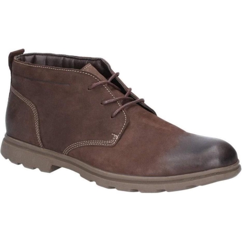 Hush Puppies Heren Tyson Chukka Nubuck Lederen laars (Bruin)