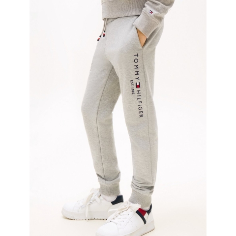 Tommy Hilfiger Joggingbroek - Essential - Organic - Grijs Gevlek - Tommy Hilfiger - 7 jaar (122) - Joggingbroek