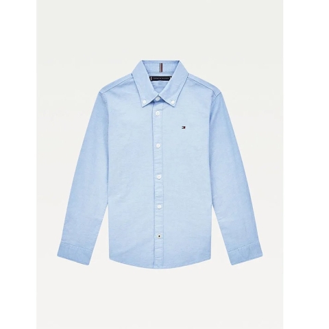 Tommy Hilfiger Overhemd - Stretch Oxford - Kalm Blue - Tommy Hilfiger - 7 jaar (122) - Overhemd