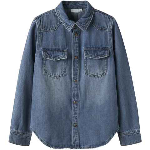 Name It Overhemd - Denim - NkmKim - Medium+ Blue Denim - Name It - 9 jaar (134) - Overhemd