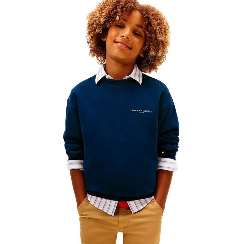 Tommy Hilfiger Sweatshirt - Mini Corp - Dark Nacht Navy - Tommy Hilfiger - 12 jaar (152) - Sweatshirt