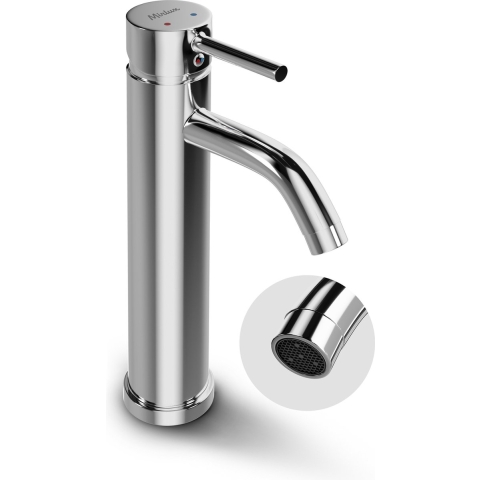 Mirlux Wastafelkraan Chrome 29,5 x 17,2 x 5 cm – Badkamer Mengkraan Koud & Warm Water – Fonteinkraan / WC Kraan