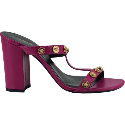 Medusa Biggie Sandalen Paarse Leren Hakken