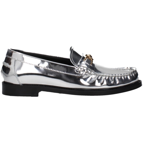 Zilveren Leren Instappers