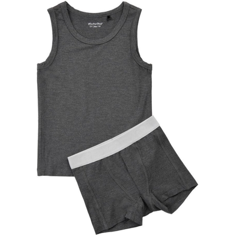 Minymo Ondergoed - Bamboe - Antraciet Grijs - Minymo - 7 jaar (122) - Ondergoed