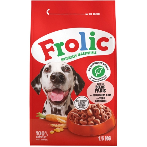 Frolic Hondenvoer Droog Rund 1,5 kg