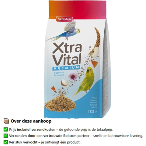 Beaphar XtraVital Parkiet 1 kg