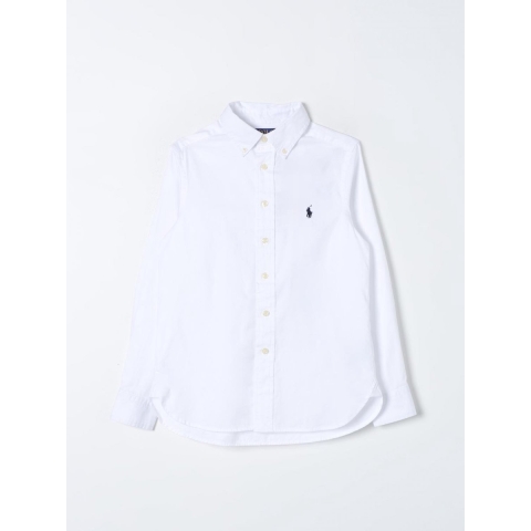 Polo Ralph Lauren Overhemd - Slim Fit - Wit - Polo Ralph Lauren - 8 jaar (128) - Overhemd