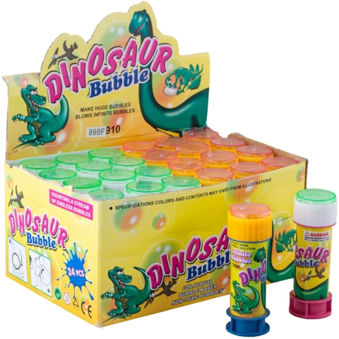 Dinosaurus bellenblaas flesjes - 50x - met bal spelletje in dop - 60 ml - voor kinderen -