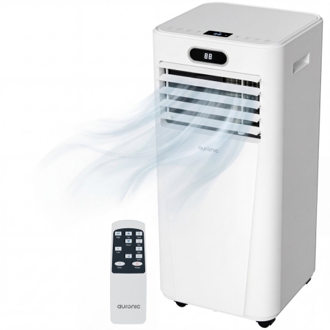 Auronic Mobiele Airco – 3 - in -1 – 7000 BTU, 310 m³/u – 31.5 x 31 x 69.8 cm – Wit