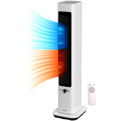 Auronic Elektrische Kachel - Keramische Kachel - Toren Kachel - 2200W Heater - Wit