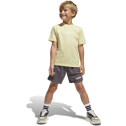 adidas Performance Set - T-Shirt/Sweatshorts - Powder Yellow/Waa - adidas Performance - 6 jaar (116) - Shorts