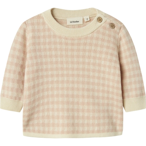 Lil' Atelier Blouse - Gebreid - NbfNadie - Cameo Rose - Lil Atelier - 68 - Shirts