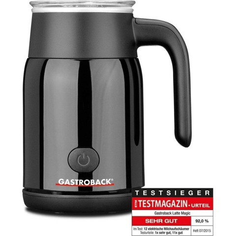 Gastroback 42326 - Melkopschuimer - 350 ml warm melkschuim - Zwart