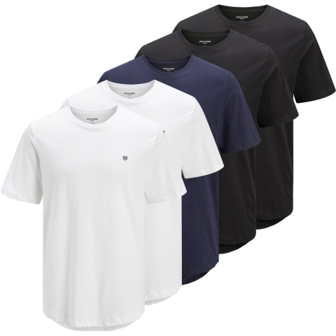 JACK&JONES JPRBLABRODY TEE SS CREW NECK - Heren T-shirt - O-hals Korte mouwen - Maat XL (5-pack)