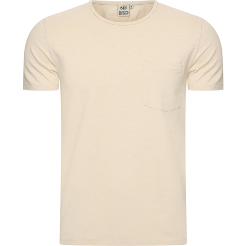 Mario Russo T-shirt - Heren T-shirt - Katoen - XL - Beige