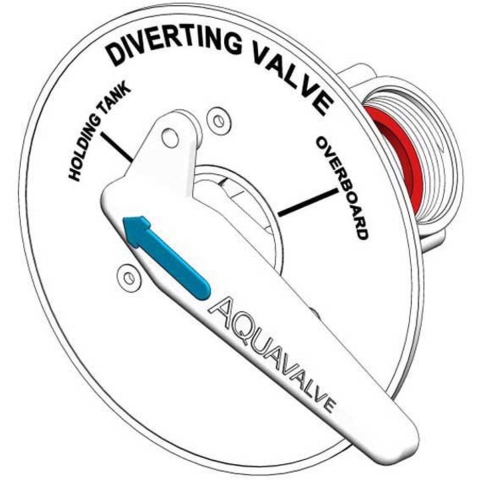 TruDesign Aquavalve Afsluiter 3-weg afsluiter schotdoorvoer wit