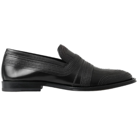 Leren Loafers Geïnspireerd op Borduursteken Slipon Stijl