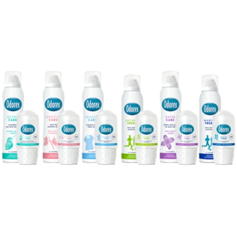 3x Odorex Deodorant Spray Active Care 150 ml