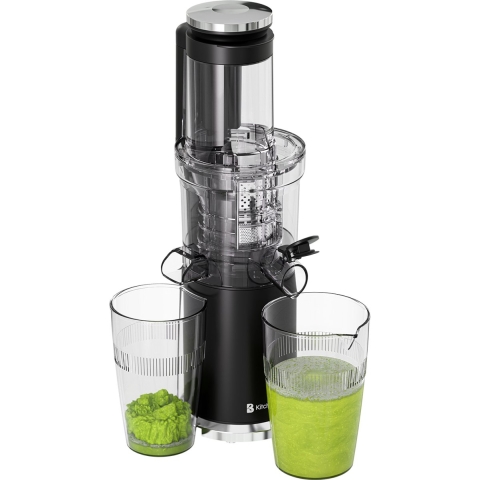 KitchenBrothers Slowjuicer - Verticaal - Juicer - Groenten en Fruitpers - 80 mm - 750 ml - Zwart